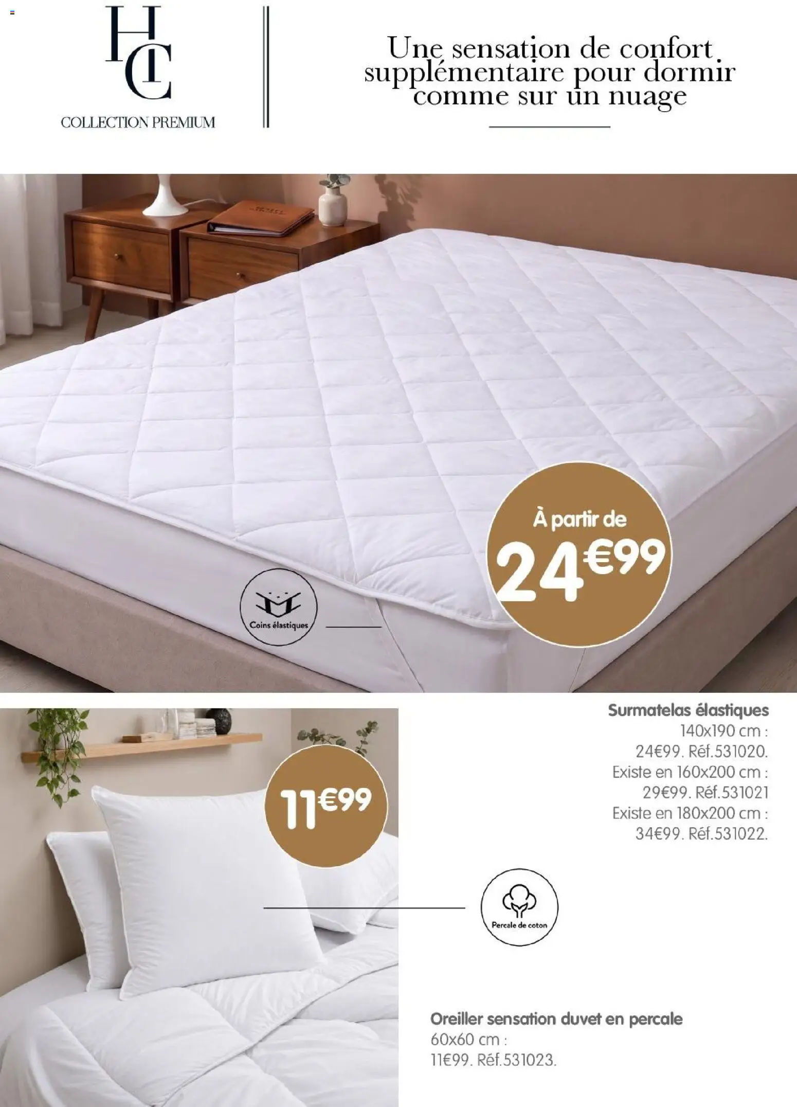 Prévisualisation de B&M - Catalogue Collection Premium du magasin B&M formulaire valide 03/09/2026 - Oreiller, Surmatelas, Coton, Élastiques