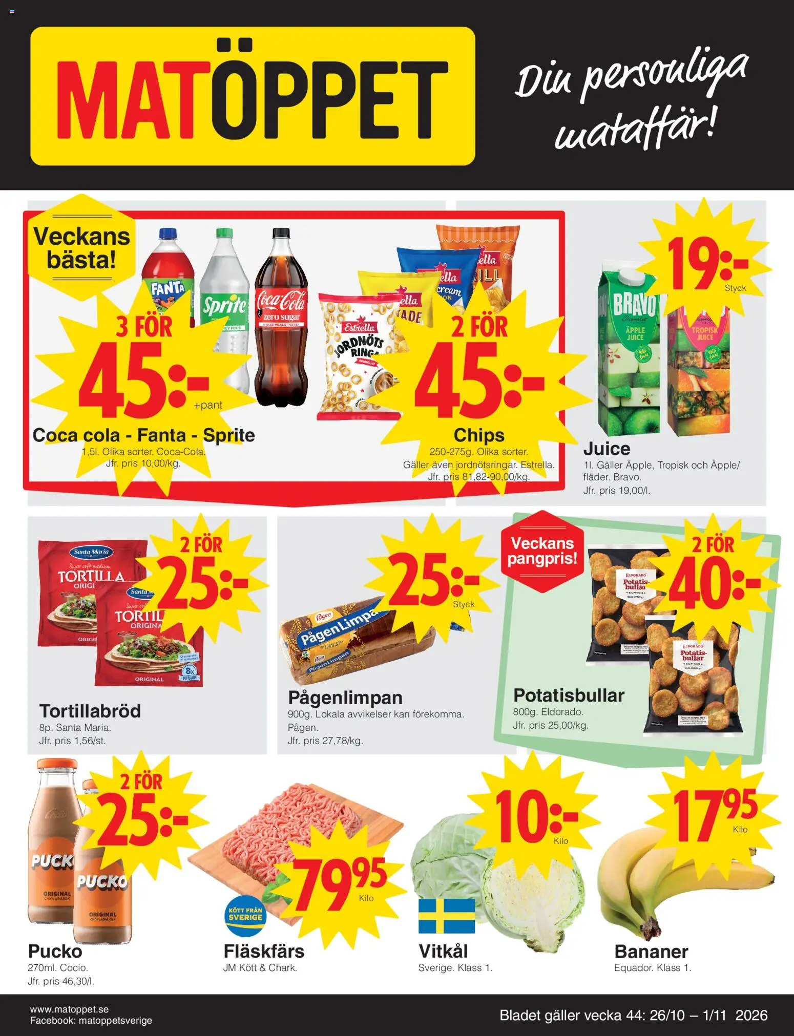 Förhandsgranska reklamblad Matöppet erbjudanden från butik Matöppet gäller från 26/10/2026
