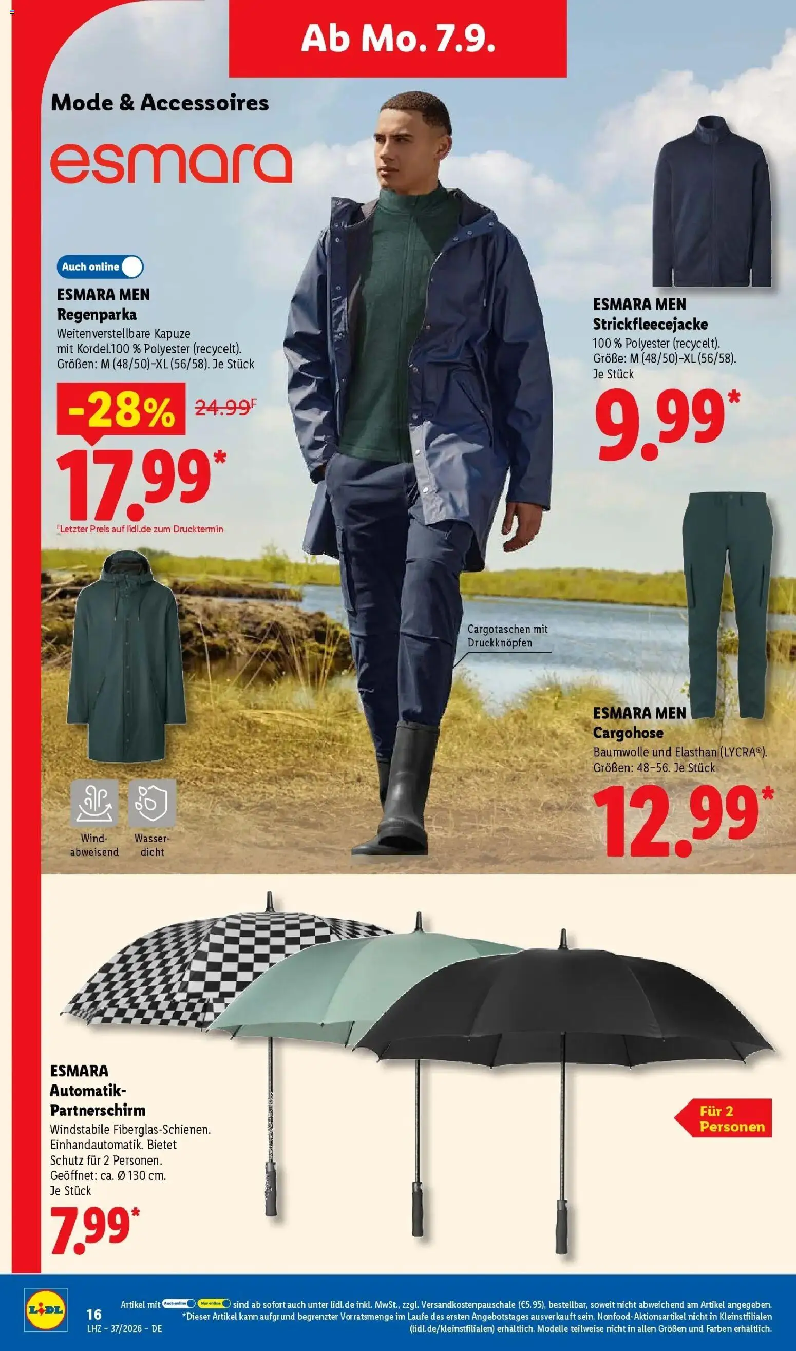 Vorschau von dem Prospekt des Geschäftes Lidl, gültig ab dem 07.09.2026 - Wasser, Cargohose