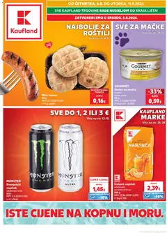 Pregled letka Split-Ravne njive trgovine Kaufland vrijedi od 06.08.2026