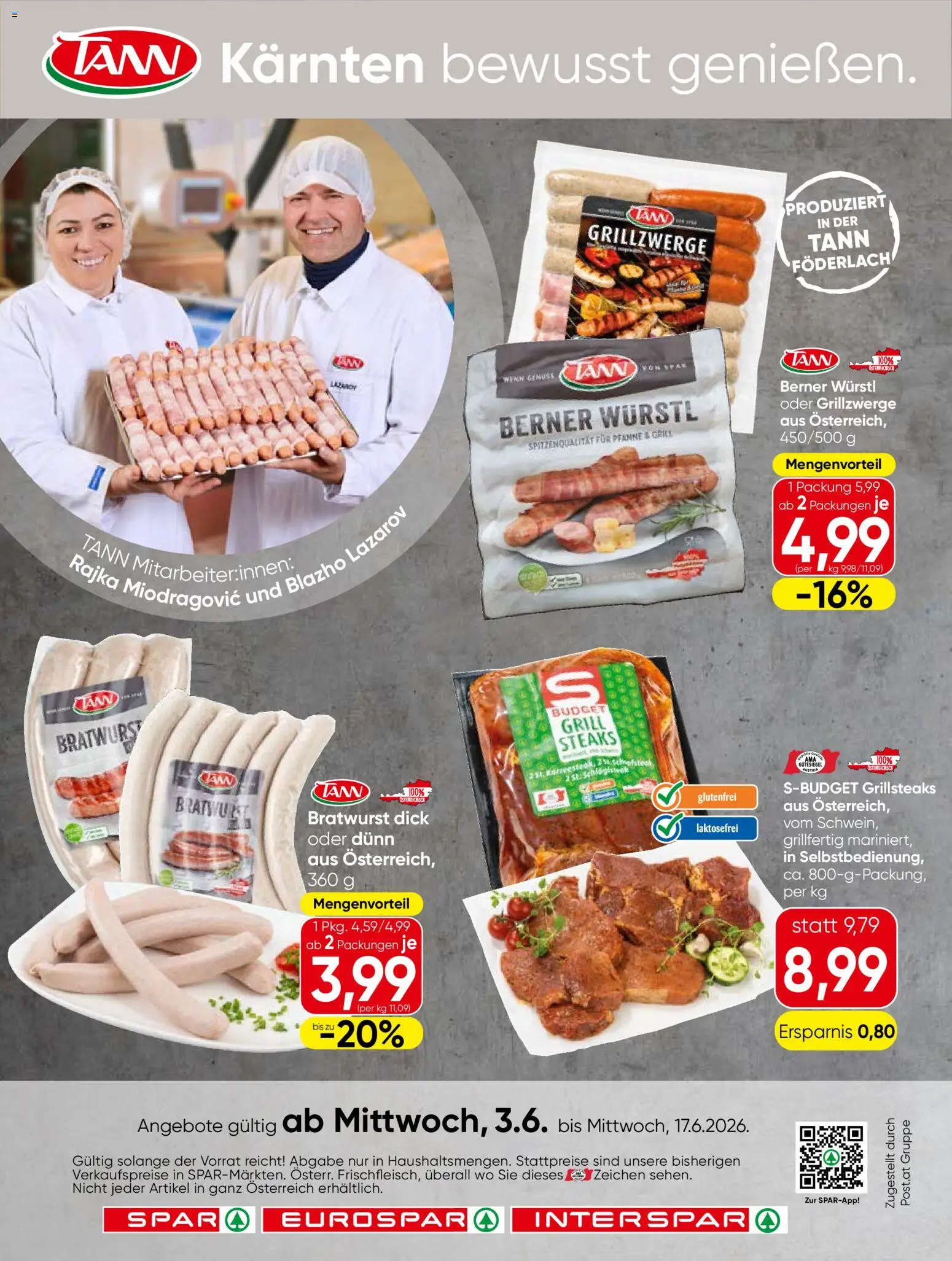 Vorschau der Angebote: Spar Spar Kärnten Grillen gültig ab 03.06.2026