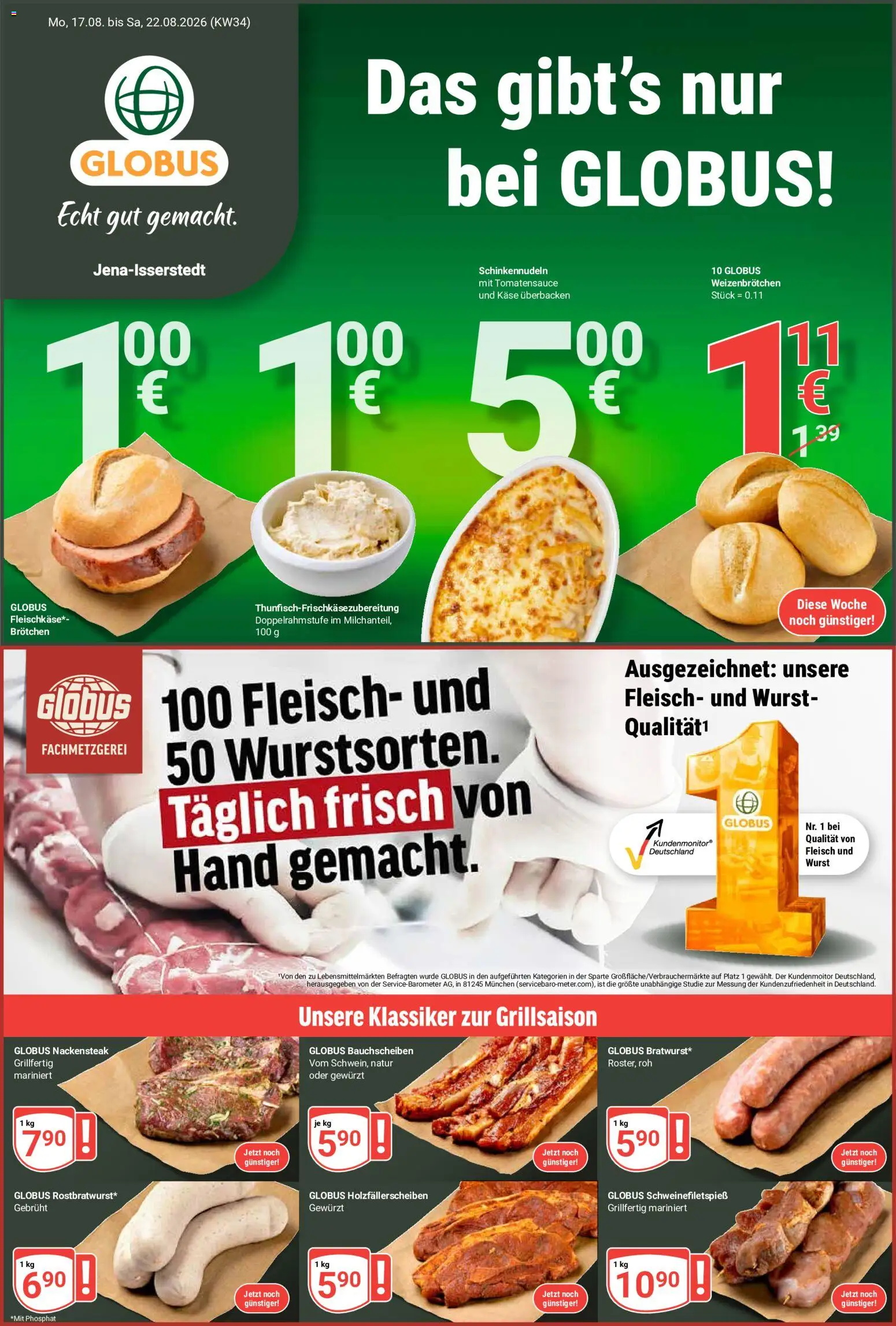 Vorschau von dem Prospekt des Geschäftes Globus, gültig ab dem 17.08.2026