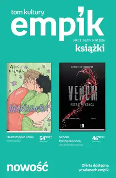 Pogląd gazetki "Empik promocje - Tom kultury Książki" ze sklepu Empik ważnej od 01.07.2026