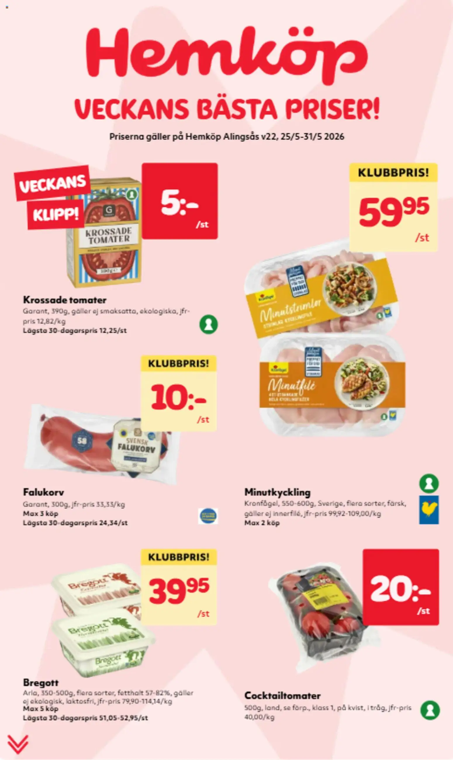Förhandsgranska reklamblad Hemköp erbjudanden från butik Hemköp gäller från 25/05/2026