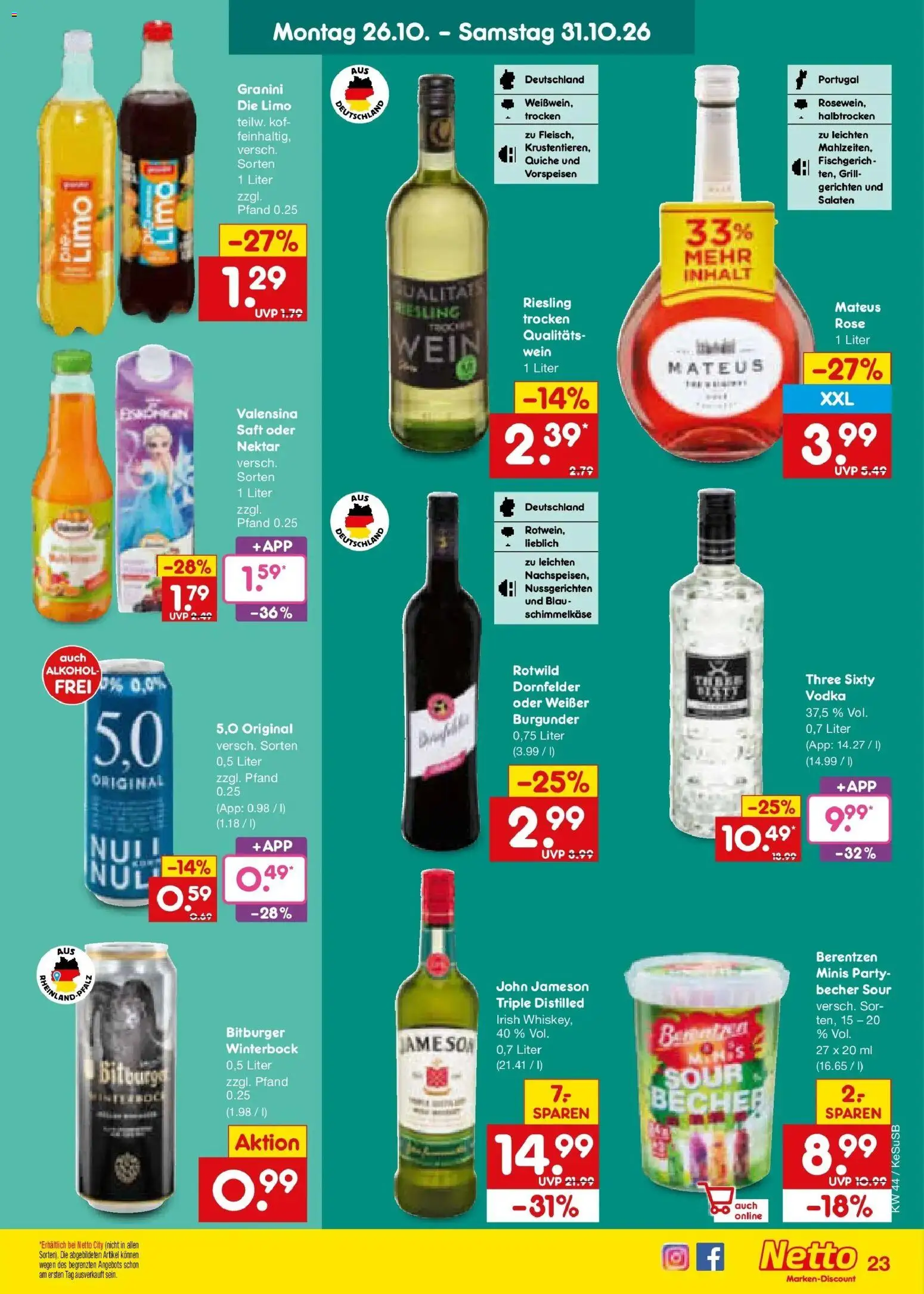 Vorschau von dem Prospekt des Geschäftes Netto Marken-Discount, gültig ab dem 26.10.2026