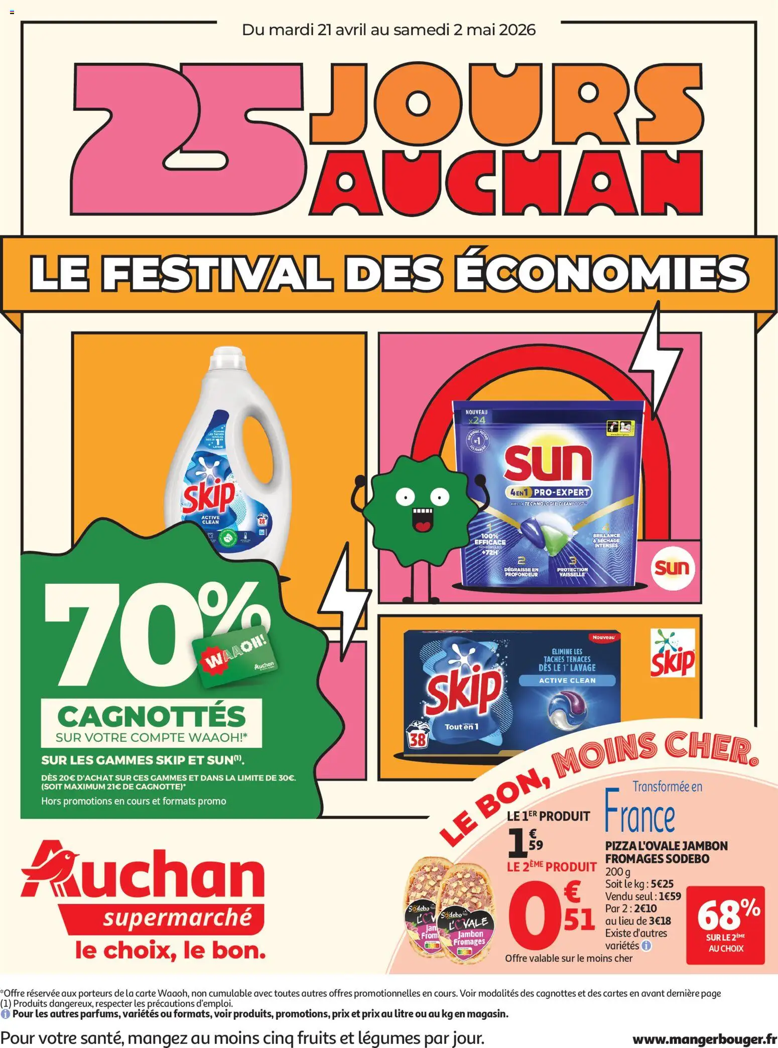 Voorbeeld van Auchan 25 jours supers van winkel Auchan geldig vanaf 21/04/2026