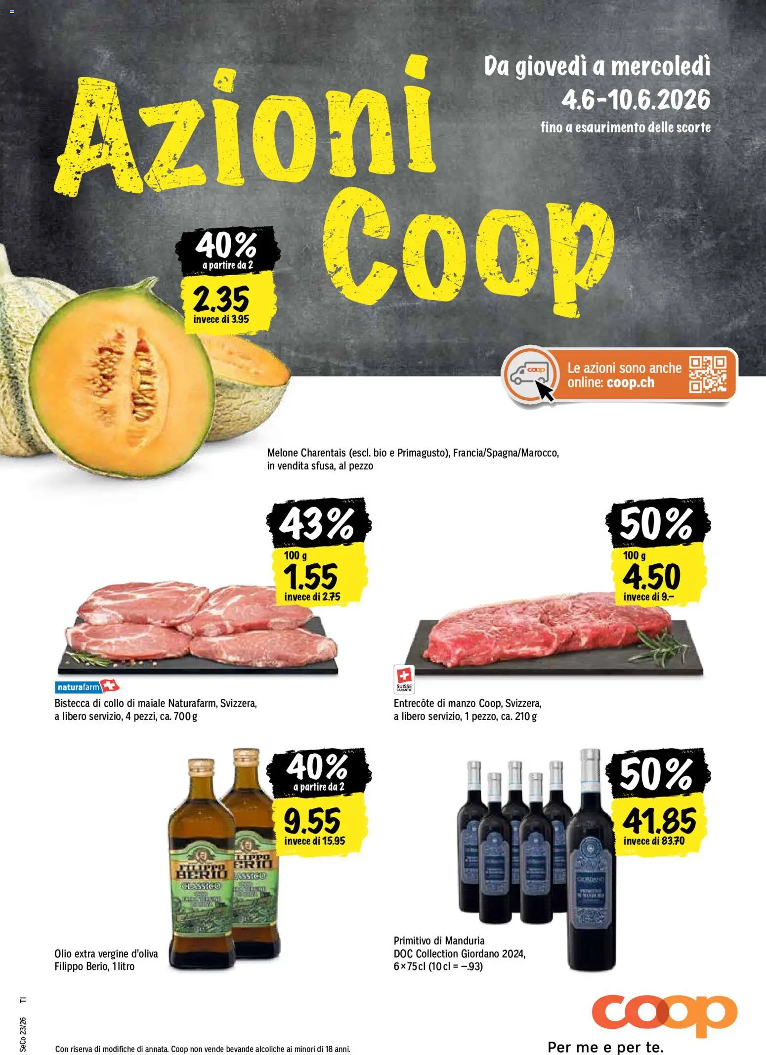 Vorschau des Merkblatts Coop aktionen IT vom Shop Coop gültig von 04.06.2026 bis 10.06.2026 - Melone