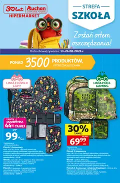 Pogląd gazetki "Auchan gazetka - Zostań ortem oszczędzania" ze sklepu Auchan ważnej od 13.08.2026