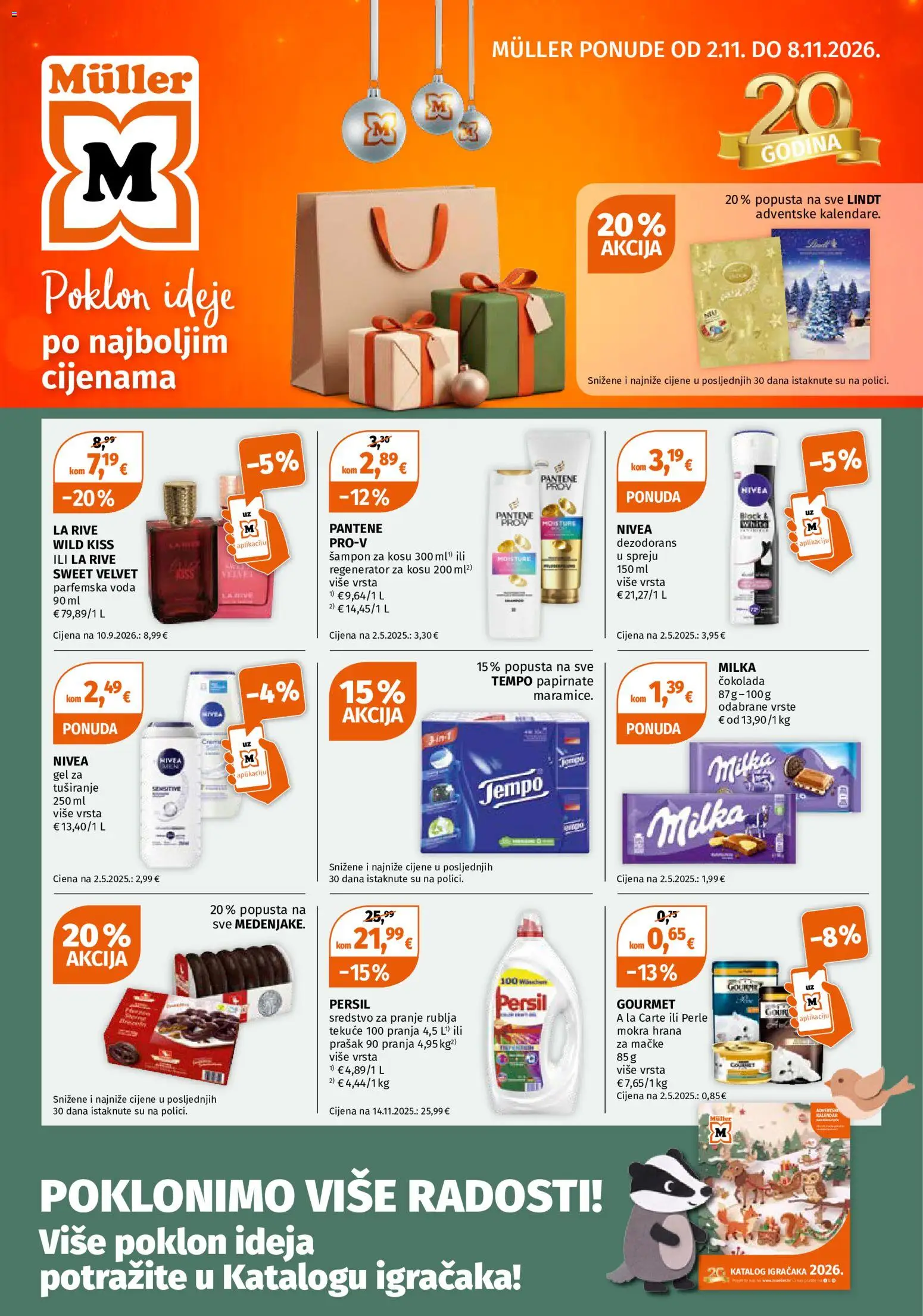 Pregled letka Müller Katalog trgovine Müller vrijedi od 02.11.2026