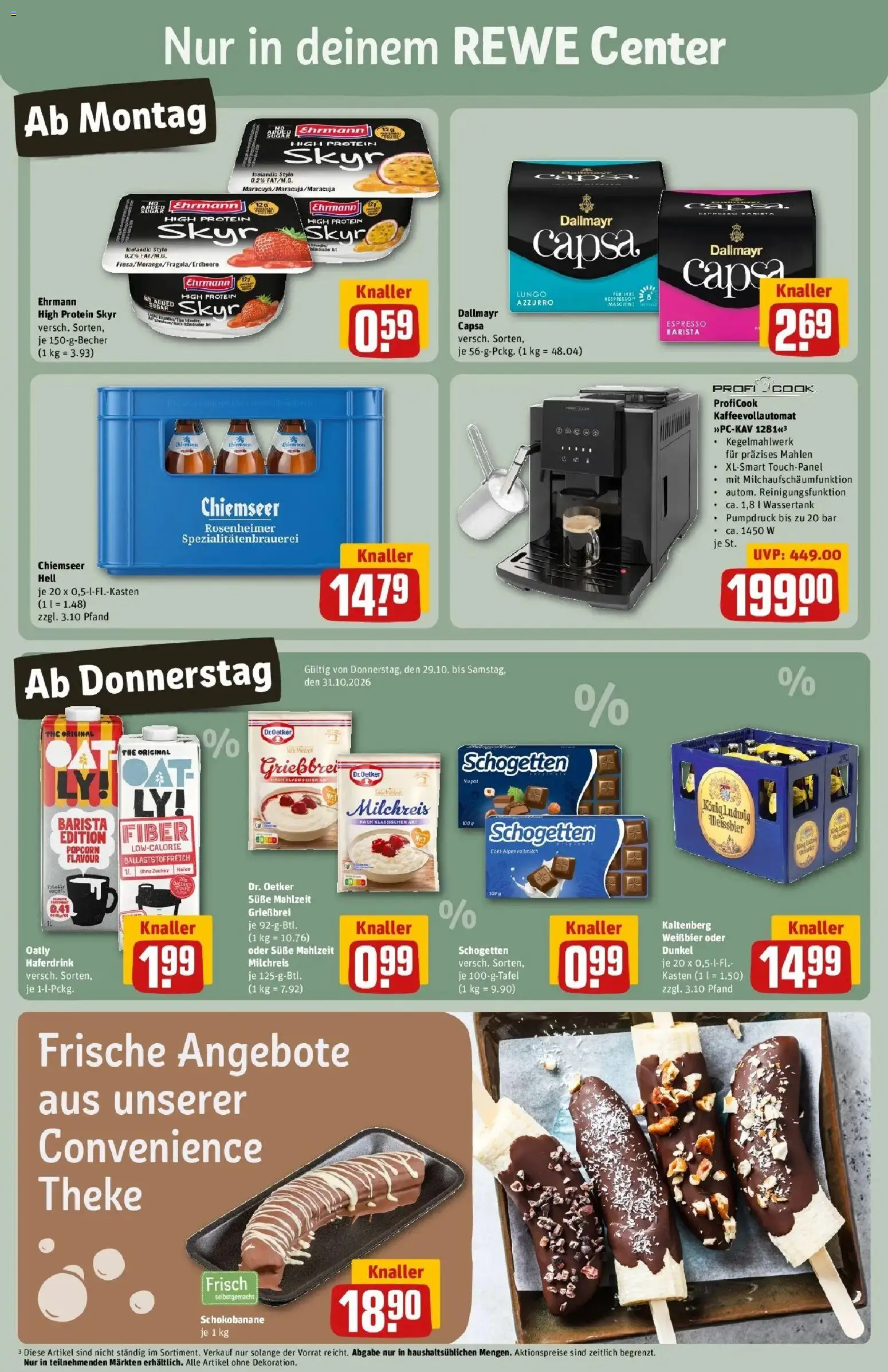 Vorschau von dem Prospekt des Geschäftes Rewe, gültig ab dem 26.10.2026
