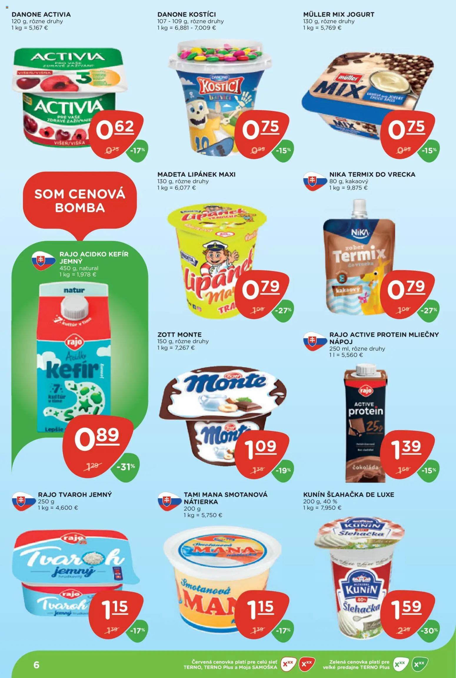 Náhľad Terno letáku platného od 10.09.2026 - Protein, Čokoláda, Tvaroh, Kefír, Jogurt, Šľahačka, Acidko, Termix