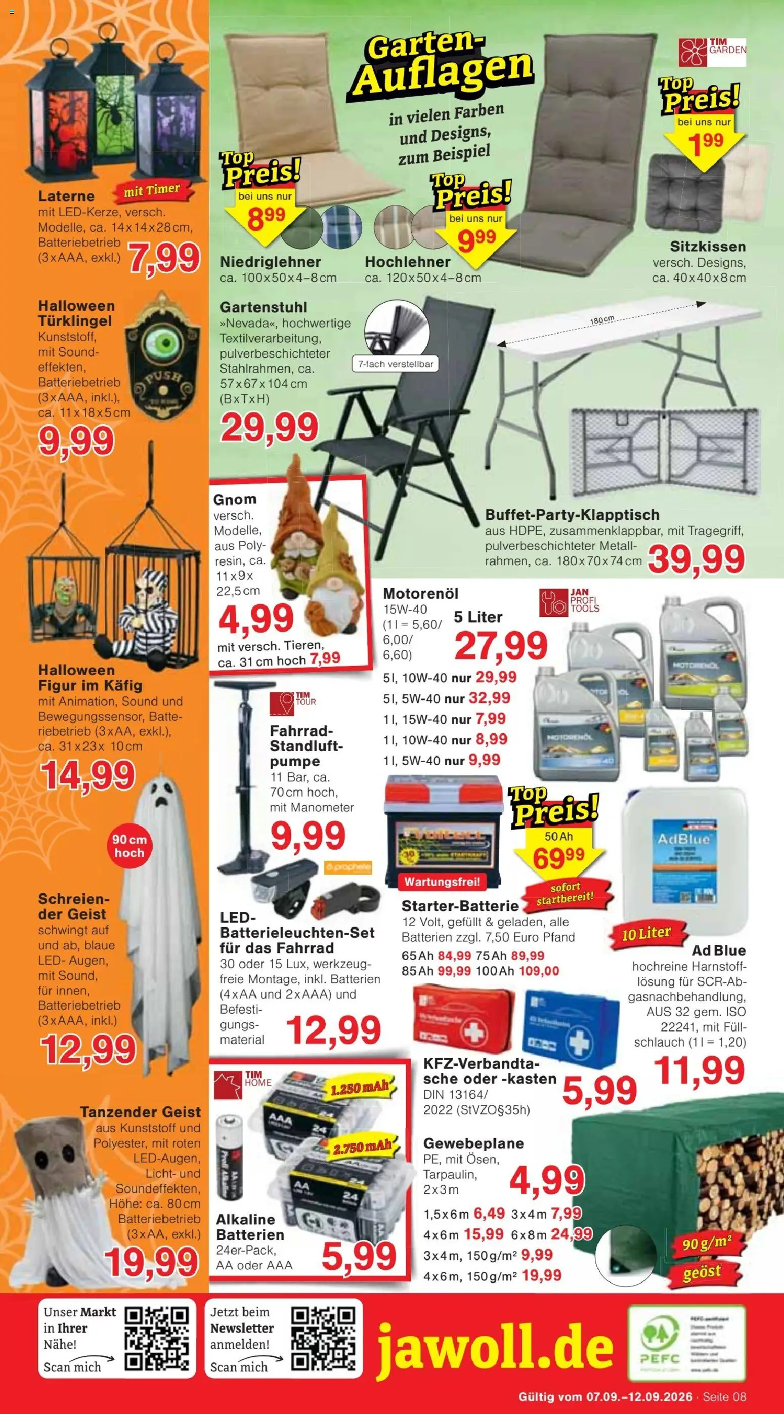 Vorschau von dem Prospekt des Geschäftes Jawoll, gültig ab dem 07.09.2026 - Batterien, Manometer