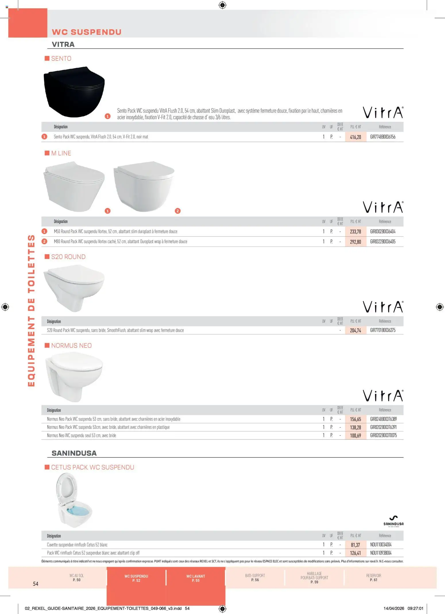 Prévisualisation de Rexel - Brochure Sanitaire du magasin Rexel formulaire valide 20/04/2026 - Toilettes, Wrap