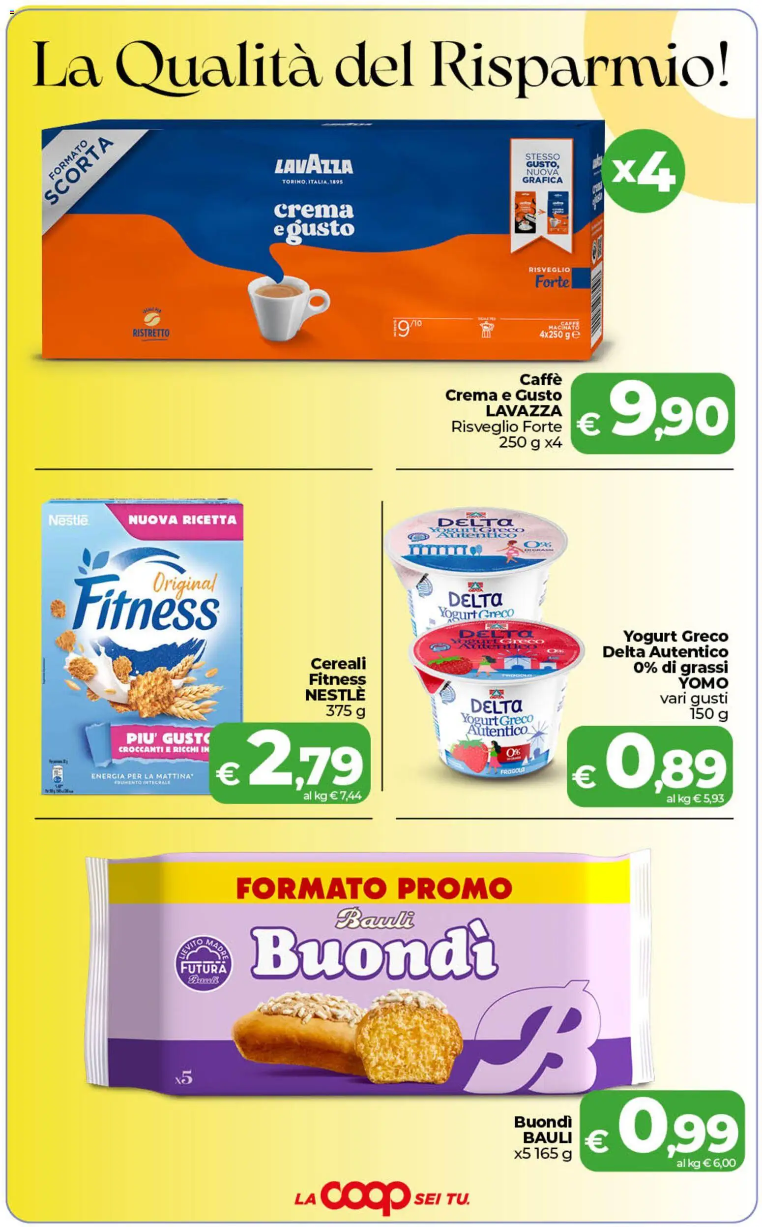 Anteprima dell'opuscolo COOP volantino inCoop Sicilia dal negozio COOP valido da 01/09/2026 - Crema, Caffè, Yogurt greco, Lavazza, Yogurt, Cereali
