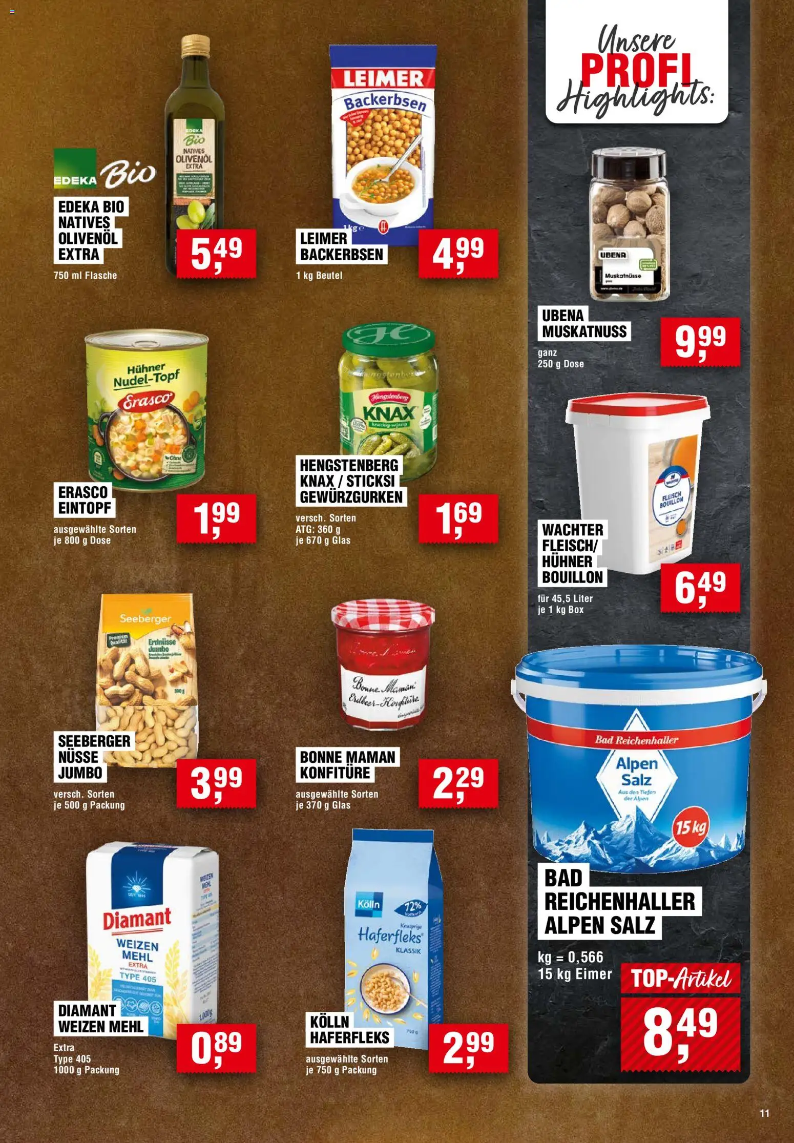 Vorschau von dem Prospekt des Geschäftes Handelshof, gültig ab dem 12.11.2026 - Bad, Mehl, Box, Salz, Nüsse, Bonne maman, Kolln, Olivenol