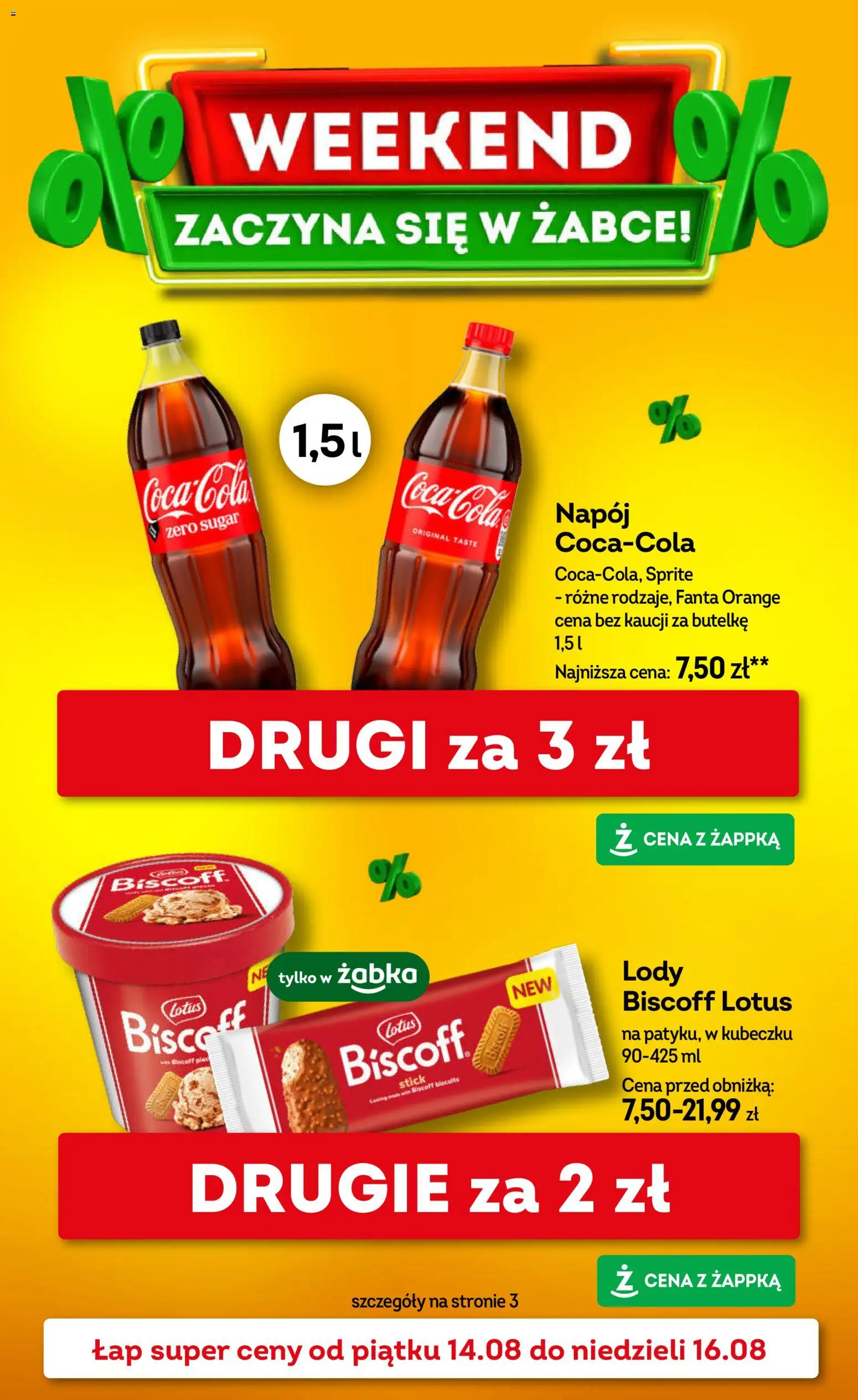 Pogląd gazetki "Żabka gazetka - Weekendowe promocje" ze sklepu Żabka ważnej od 14.08.2026