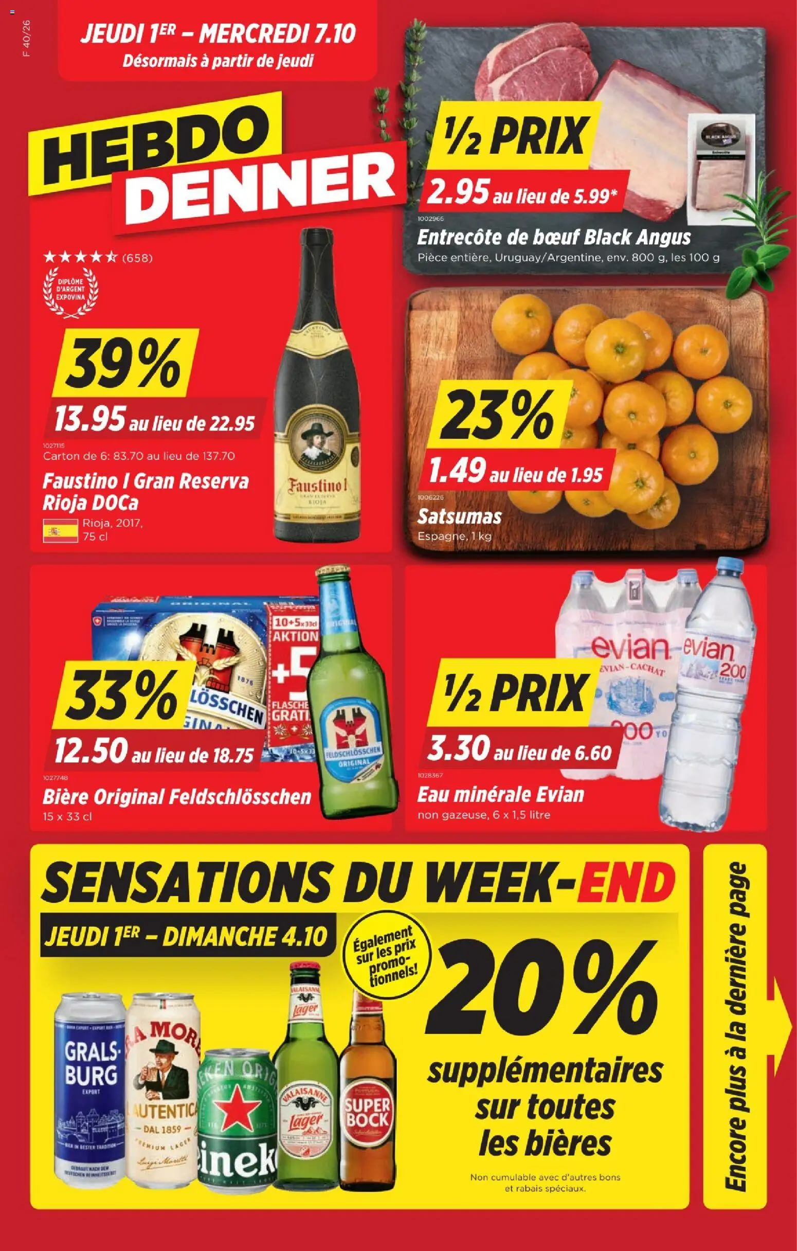 Vorschau des Merkblatts Denner aktionen FR vom Shop Denner gültig von 01.10.2026 bis 07.10.2026