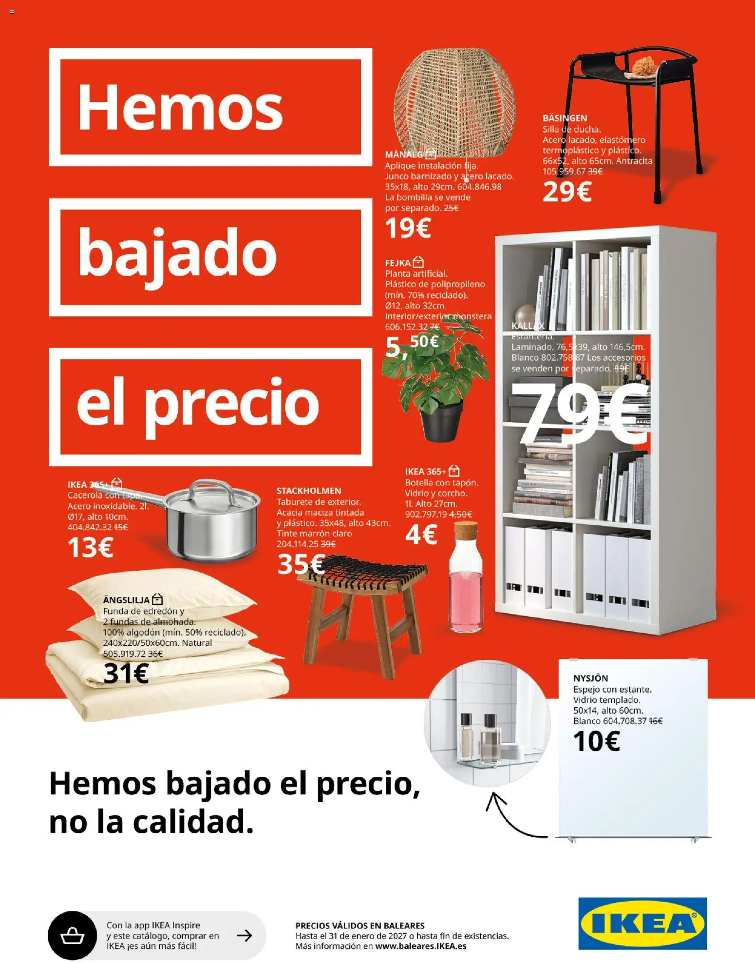 Vista previa del folleto de la tienda IKEA válido desde el 01/09/2026 - Silla, Espejo, Taburete, Edredón, Funda, Bombilla, Algodón, Tinte