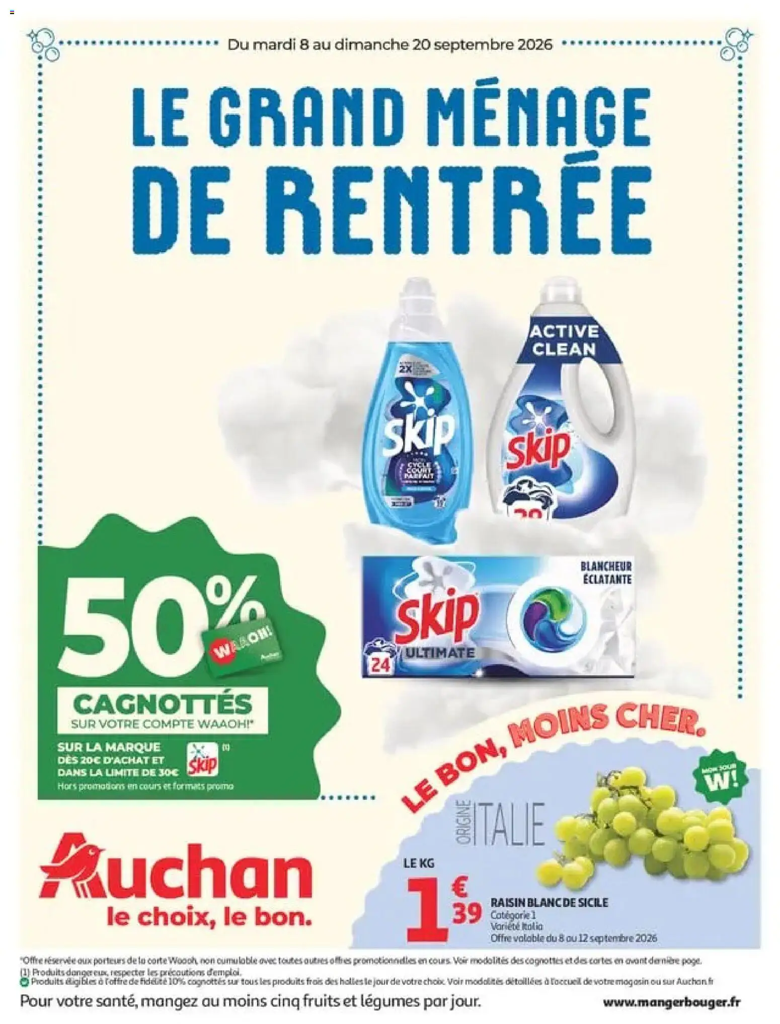 Prévisualisation de Auchan Ménage rentrée hypers du magasin Auchan formulaire valide 08/09/2026