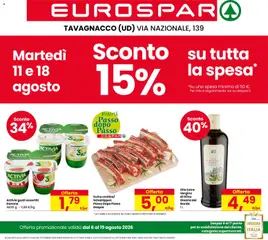 Anteprima dell'opuscolo Eurospar volantino Tavagnacco dal negozio Eurospar valido da 11/08/2026