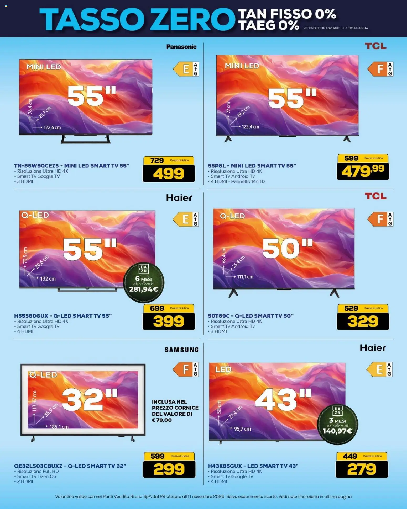 Anteprima dell'opuscolo BRUNO Black Friday dal negozio BRUNO valido da 29/10/2026 - Samsung, TV, smart TV