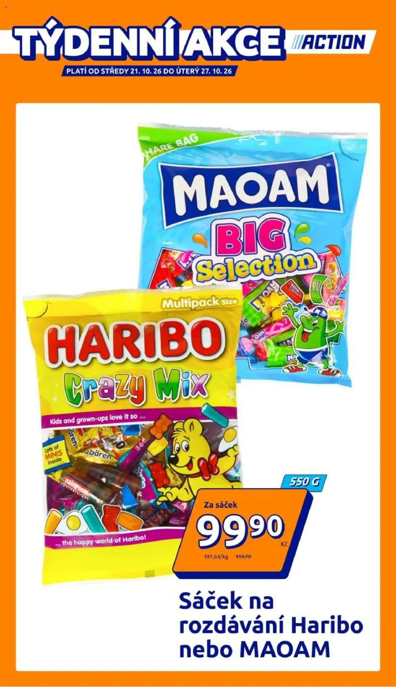 Náhled nabídky: Action Action leták platný od 21.10.2026 - Haribo, Sáček