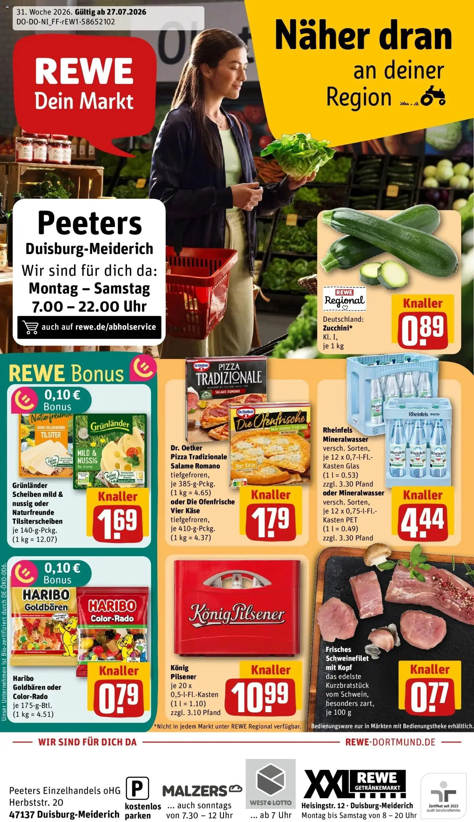 Vorschau von dem Prospekt des Geschäftes Rewe, gültig ab dem 27.07.2026