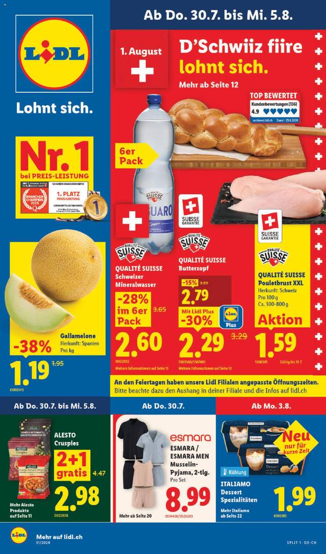 Neue Lidl Aktionen ab 30.07.