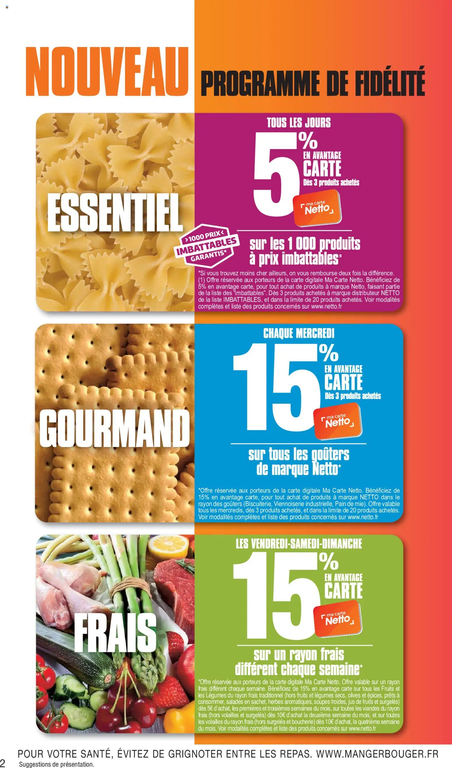 Prévisualisation de Netto 80% sur tous sun du magasin Netto formulaire valide 15/09/2026 - Distributeur, Fruits, Pain, Viennoiserie, Olives, Soupes, Jus de fruits, Jus