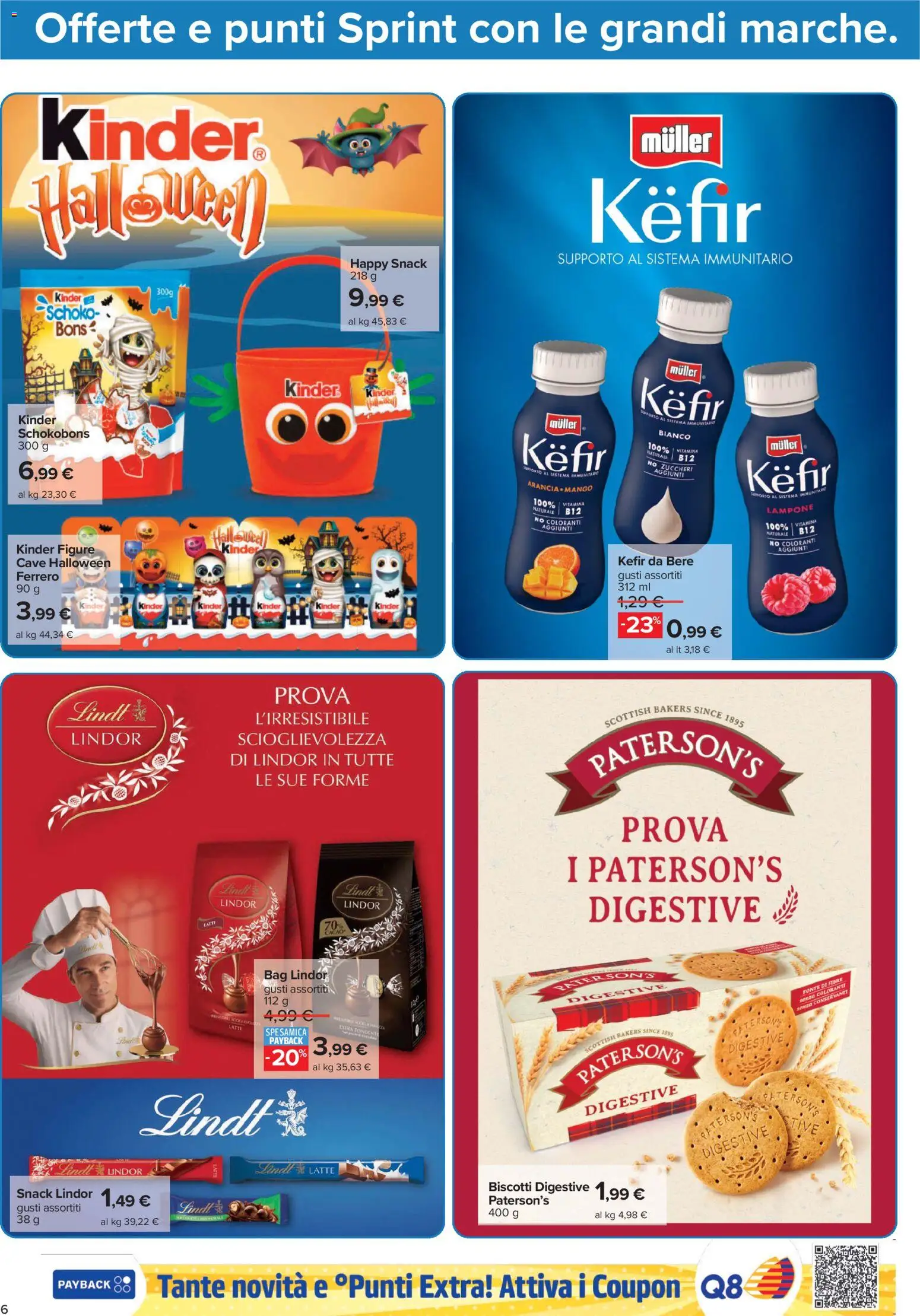 Anteprima dell'opuscolo Carrefour volantino Iper - Punti Sprint Payback dal negozio Carrefour valido da 23/10/2026 - Mango, Kefir, Biscotti, Latte, Lindt, Lampone, Arancia