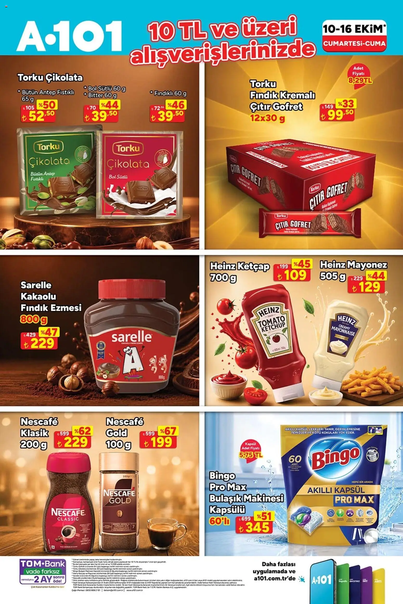 A101 A101 - Katalog İndirim 10.10.2026 - Broşürünün önizlemesi - Fındık, Bulaşık makinesi, Çikolata, Gofret, Ketçap, Mayonez