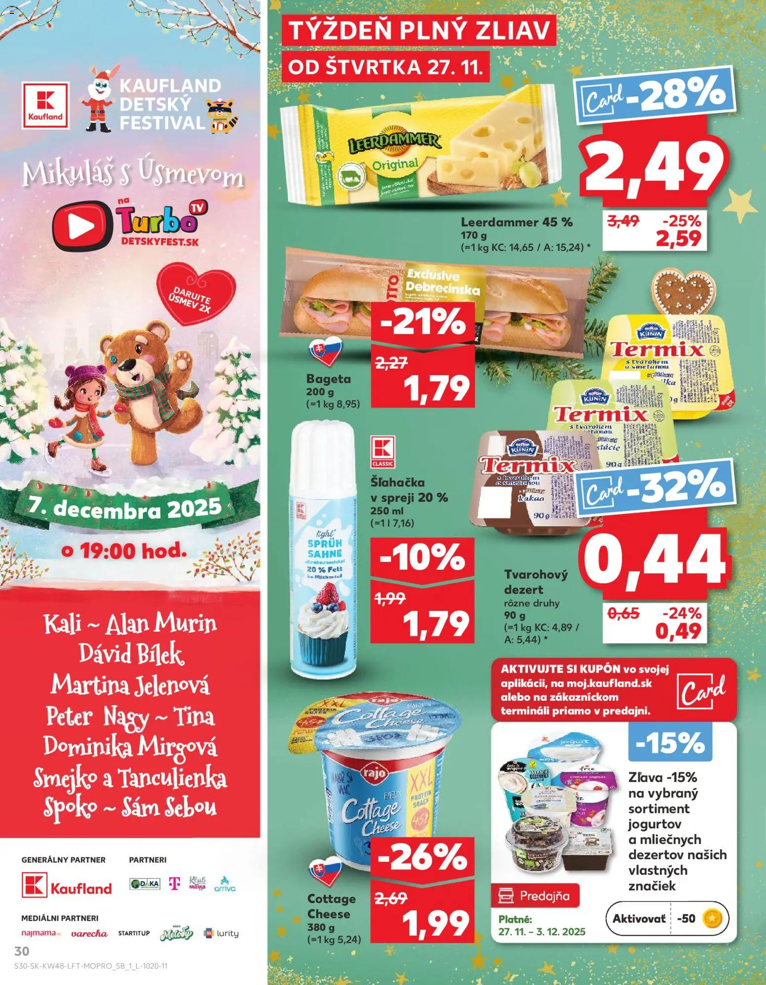 Náhľad Kaufland letáku platného od 27.11.2025 - Protein, Kakao, Šľahačka
