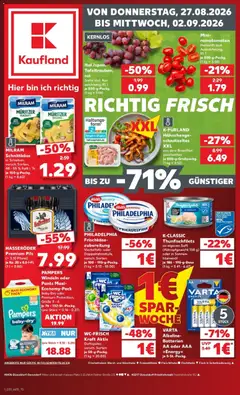 Vorschau von dem Prospekt des Geschäftes Kaufland, gültig ab dem 27.08.2026