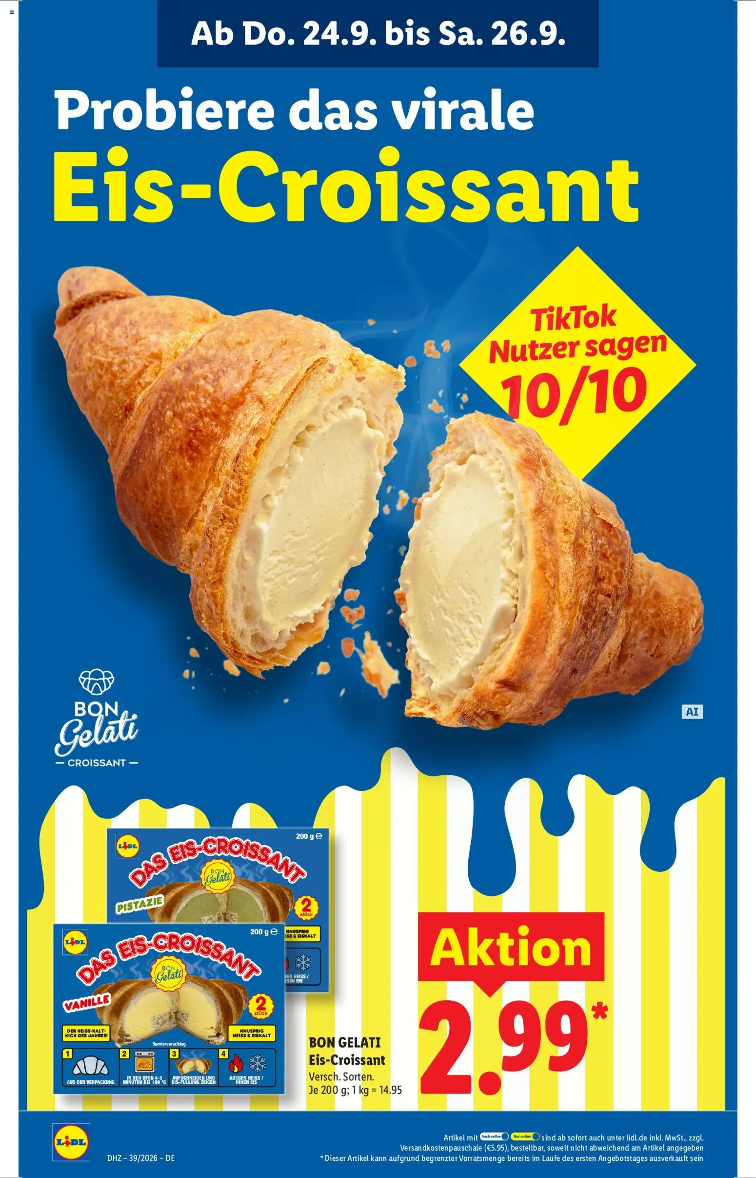 Vorschau von dem Prospekt des Geschäftes Lidl, gültig ab dem 21.09.2026 - Sofa, Kuchen, Telefon, Esstisch, Bad, Küchenzeile