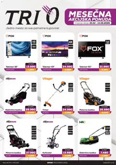 Pregled Tri O kataloga - važi od 15.04.2026