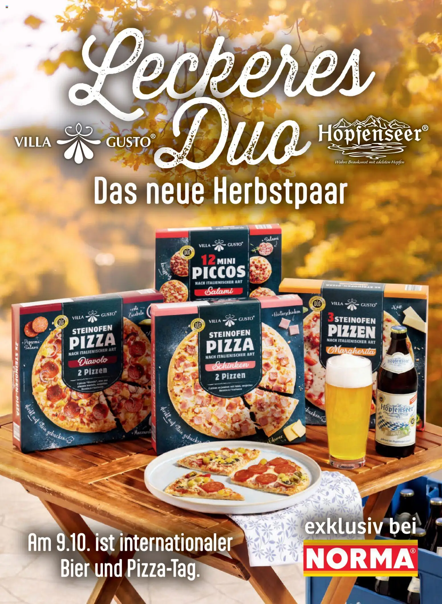 Vorschau von dem Prospekt des Geschäftes Norma, gültig ab dem 01.09.2026 - Pizza, Käse, Bier, Salami, Hella, Schinken, Zwiebeln, Edamer