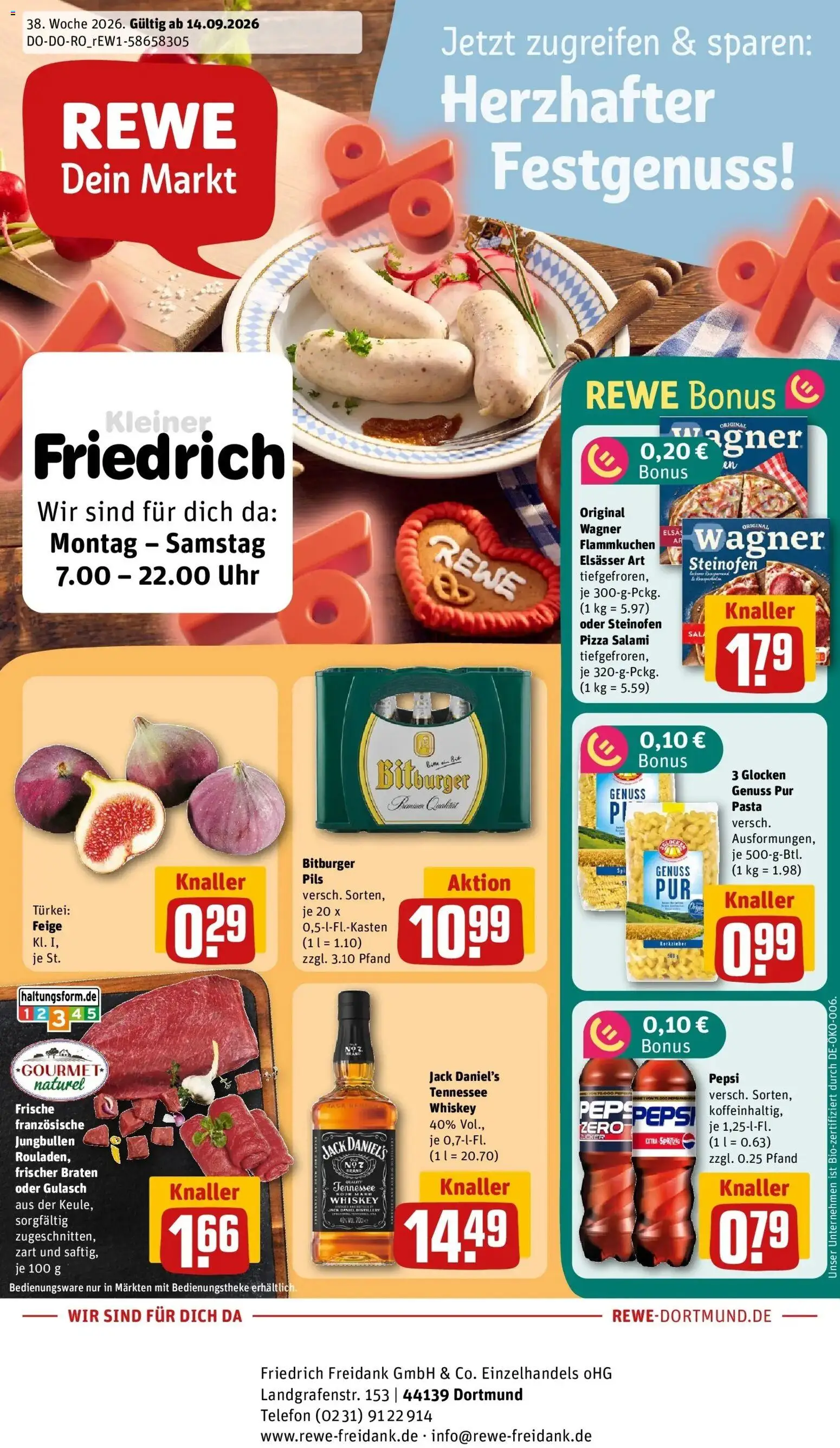 Vorschau von dem Prospekt des Geschäftes Rewe, gültig ab dem 14.09.2026
