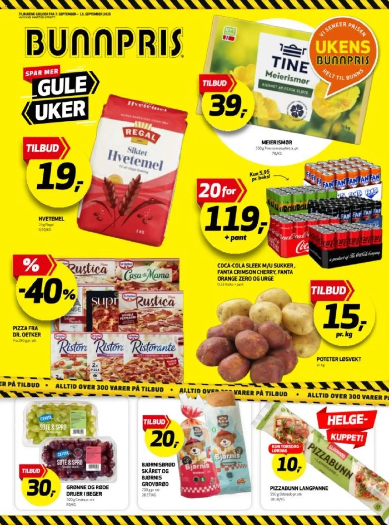 Forhåndsvis Bunnpris kundeavis fra butikk Bunnpris gyldig fra 07/09/2026