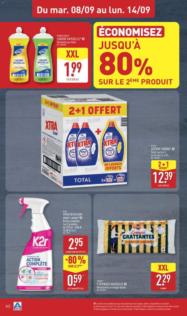Nouveau catalogue Aldi à partir du 08/09