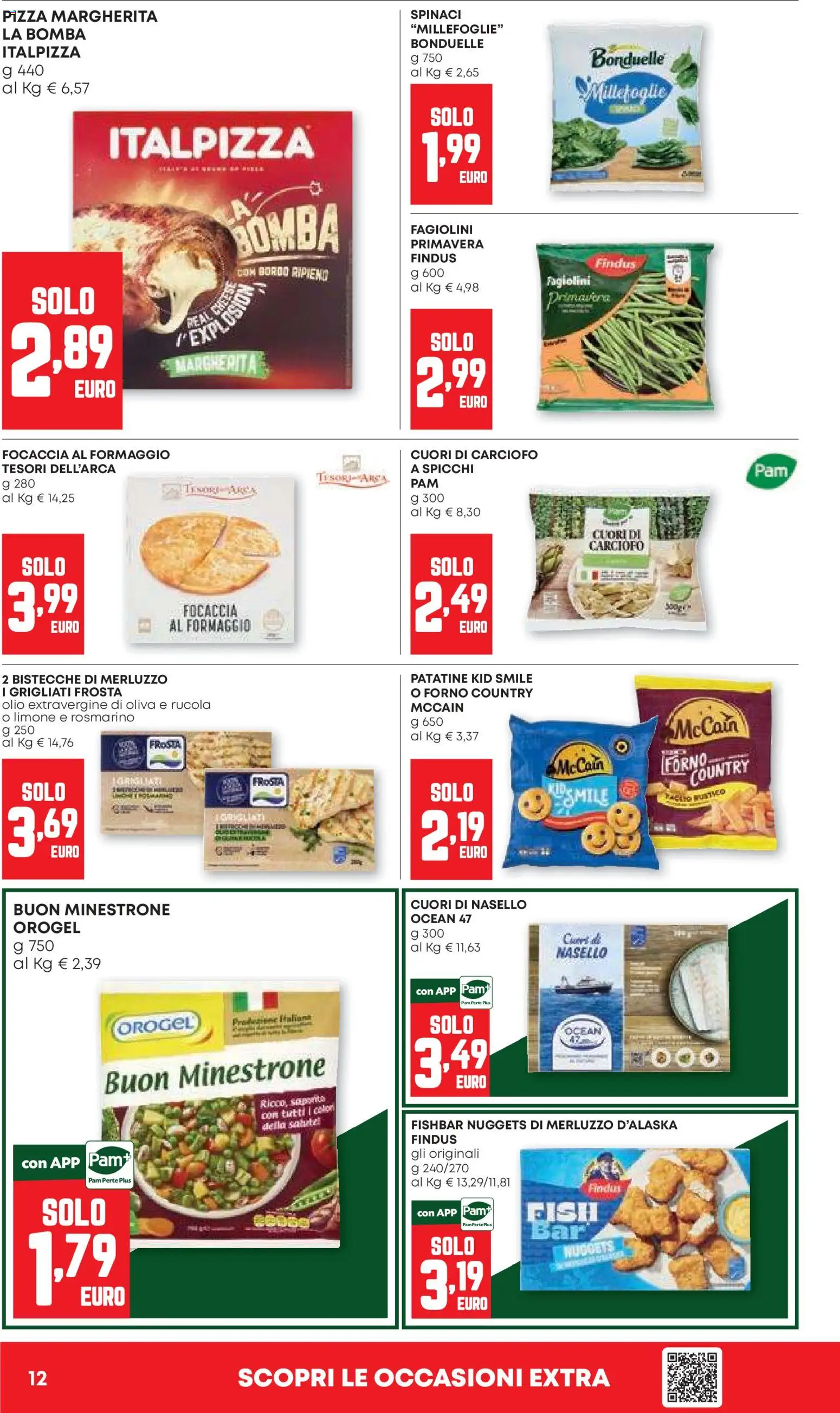 Anteprima dell'opuscolo PAM volantino dal negozio PAM valido da 22/10/2026 - Pizza, Focaccia, Olio, Rosmarino, Merluzzo, Nuggets, Spinaci, Nasello