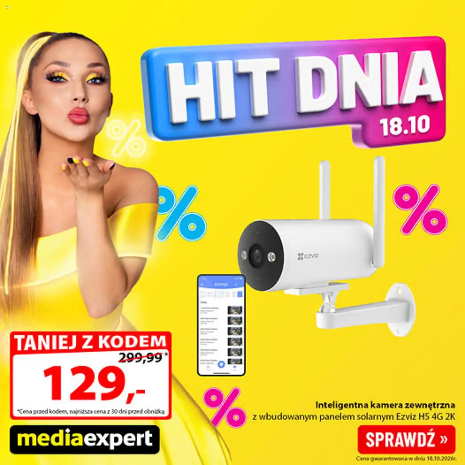 Pogląd gazetki "Mediaexpert promocje - Hit Dnia" ze sklepu Mediaexpert ważnej od 18.10.2026