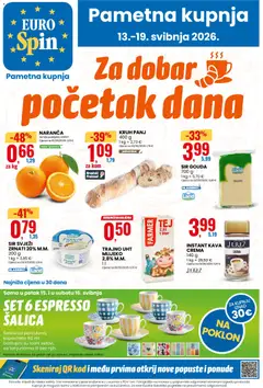 Pregled letka Eurospin Katalog trgovine Eurospin vrijedi od 13.05.2026