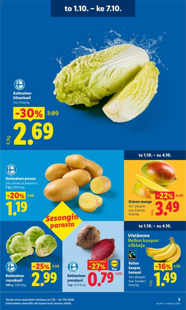 Uusi Lidl tarjouslehti alkaen 01/10
