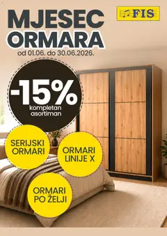 Pregled letka FIS Mjesec ormara trgovine FIS vrijedi od 01.06.2026