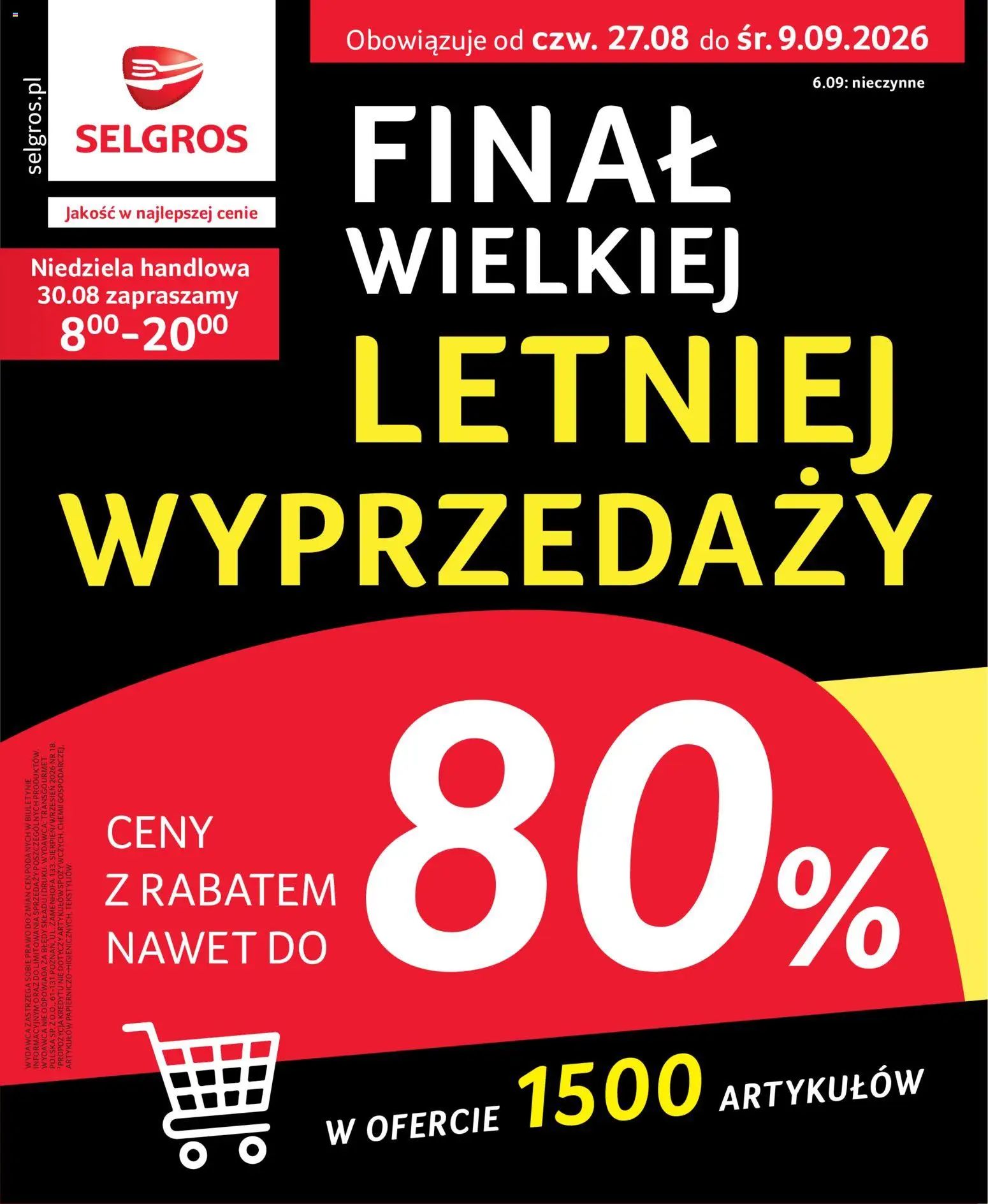 Pogląd gazetki "Selgros cash&carry gazetka - Totalna Wyprzedaż" ze sklepu Selgros cash&carry ważnej od 27.08.2026