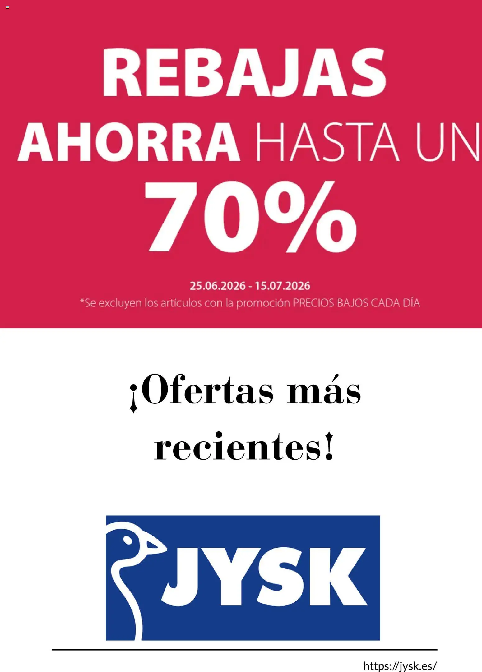 Vista previa del folleto de la tienda JYSK válido desde el 25/06/2026 