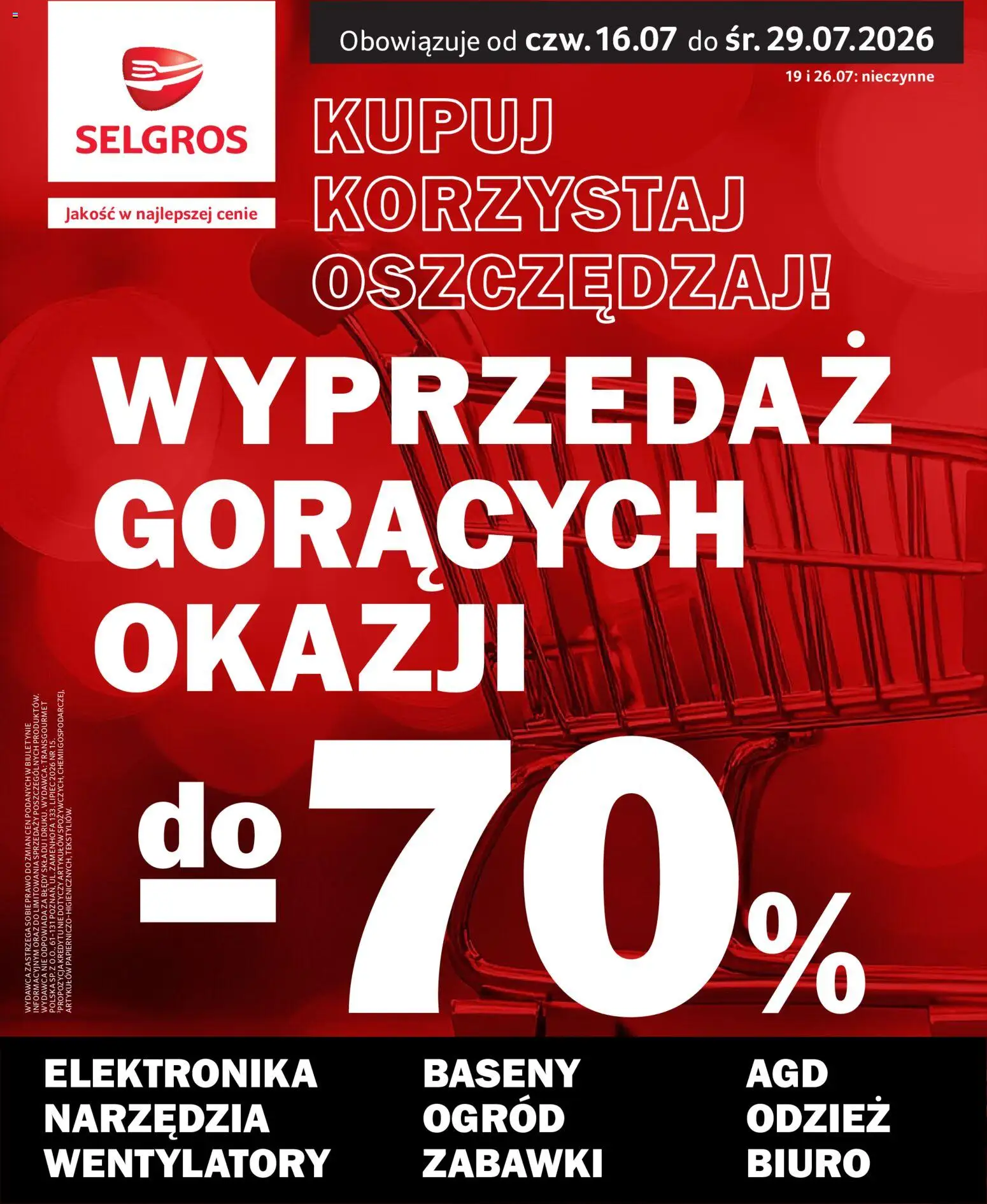 Pogląd gazetki "Selgros cash&carry gazetka - Totalna Wyprzedaż" ze sklepu Selgros cash&carry ważnej od 16.07.2026
