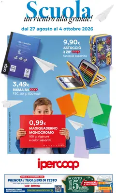 Anteprima dell'opuscolo Ipercoop volantino Scuola Lombardia dal negozio Ipercoop valido da 27/08/2026