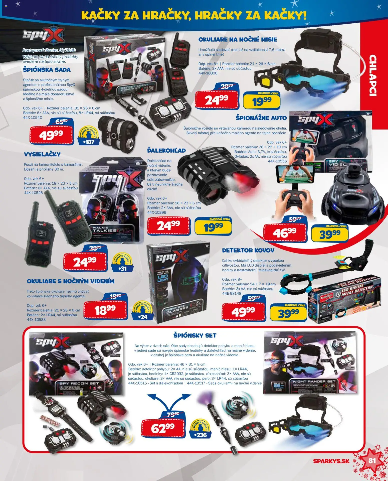 Náhľad ALLTOYS letáku platného od 06.10.2026 - Hodinky, Hodiny, Okuliare, Hračky, Detektor kovov, Pero, Vysielačky, Batérie