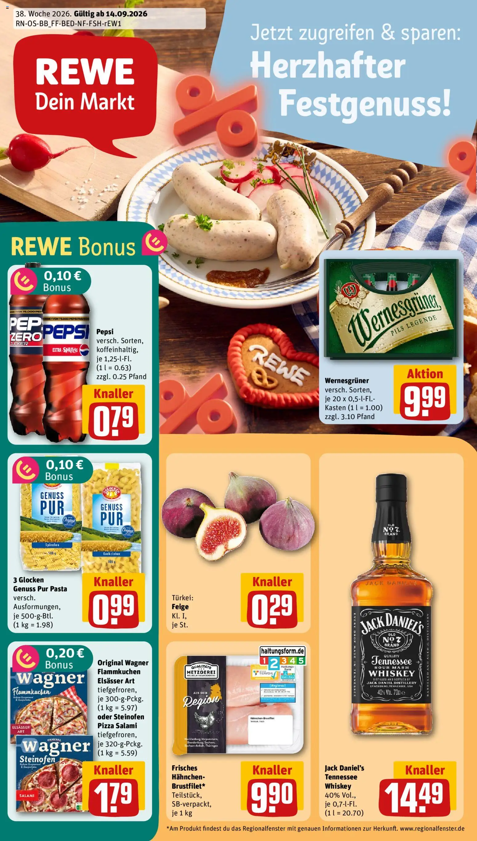 Vorschau von dem Prospekt des Geschäftes Rewe, gültig ab dem 14.09.2026